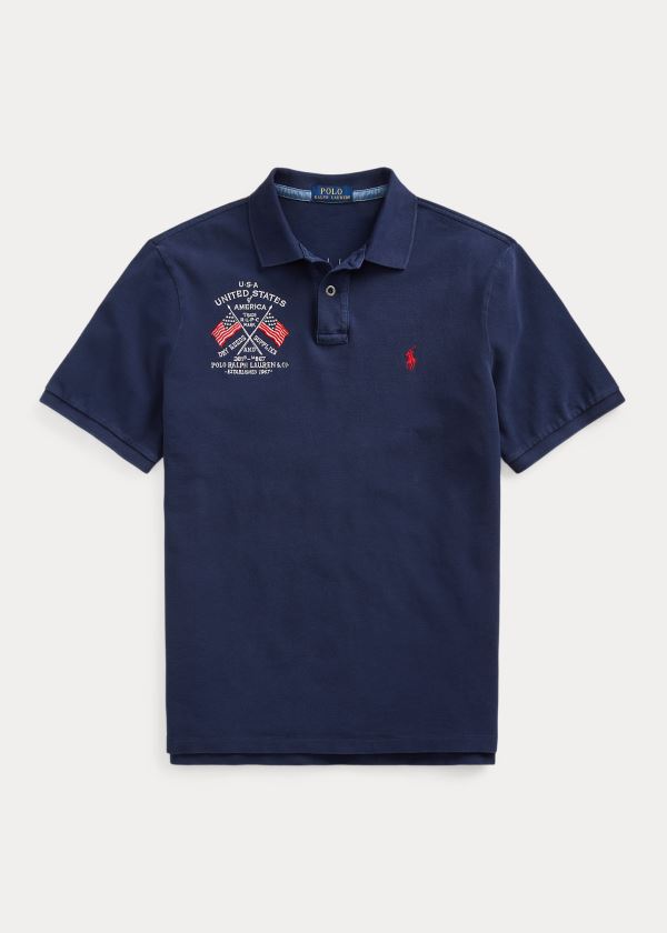 Polo Ralph Lauren Classic Fit Americana Polo Herre Danmark (VSGAB9758)